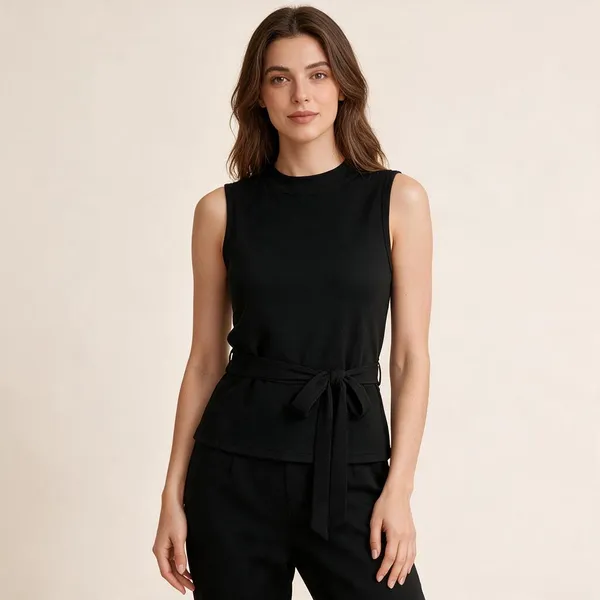 Black_Polyester_Sleeveless_Jumpsuit_For_Women