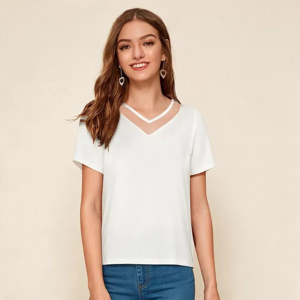 White_Knitted_Regular_Fit_V-Neck_Top_For_Women_-_Pack_of_2