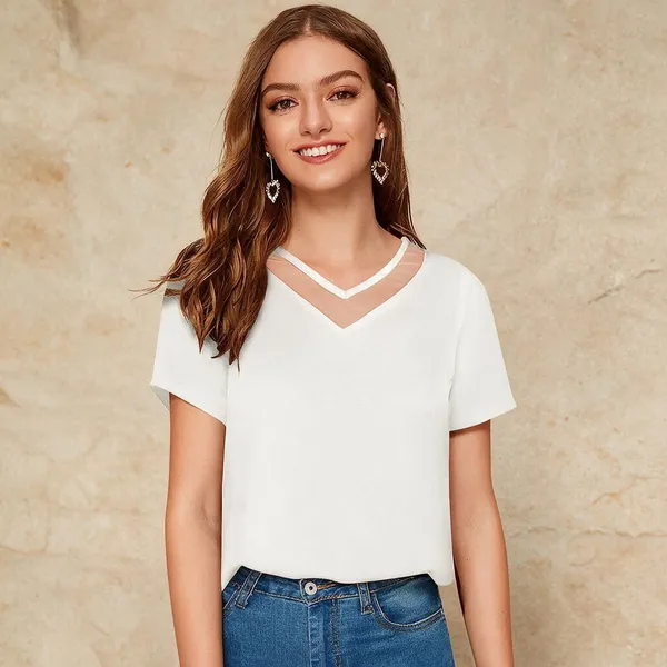 White_Knitted_Regular_Fit_V-Neck_Top_For_Women_-_Pack_of_2