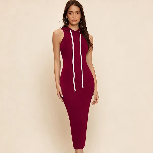 Maroon_Polyester_Sleeveless_Bodycon_Maxi_Dress_For_Women