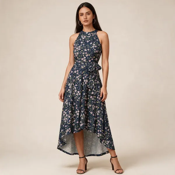 Navy_Knitted_Floral_A-Line_Maxi_Dress_For_Women