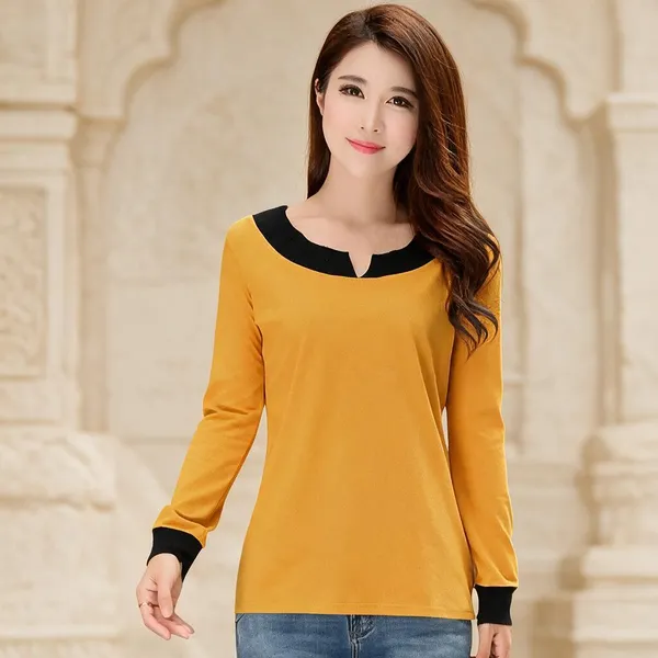 Orange_Knitted_Regular_Fit_Long_Sleeve_Top_For_Women