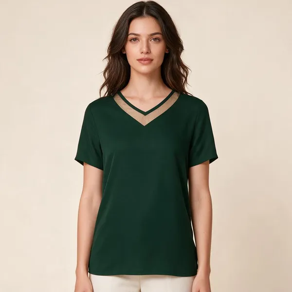 Green_Knitted_Short_Sleeve_Crop_Top_For_Women_-_Pack_of_2
