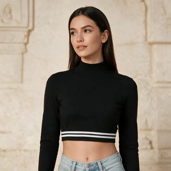 Black_Knitted_Fitted_Striped_Hem_Crop_Top_For_Women_-_Pack_of_2