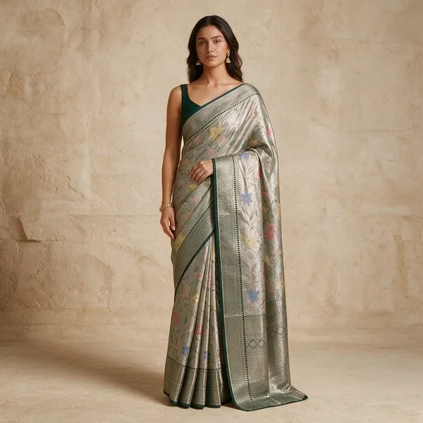 Pastel_Semi_Silk_Floral_Woven_Saree_For_Women
