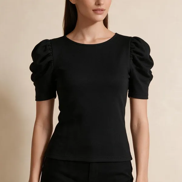 Black_Knitted_Puff_Sleeve_Crop_Top_For_Women_-_Pack_of_2
