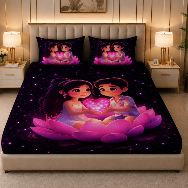 Romantic_Couple_Digital_Print_Bedsheet_Set