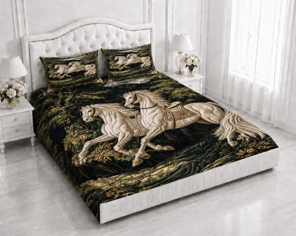 Dark_Horse_Pattern_King_Size_Bedsheet