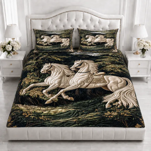 Dark_Horse_Pattern_King_Size_Bedsheet