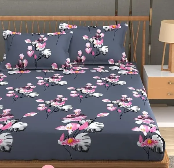Floral_Print_All_Round_Elastic_Fitted_Bedsheet