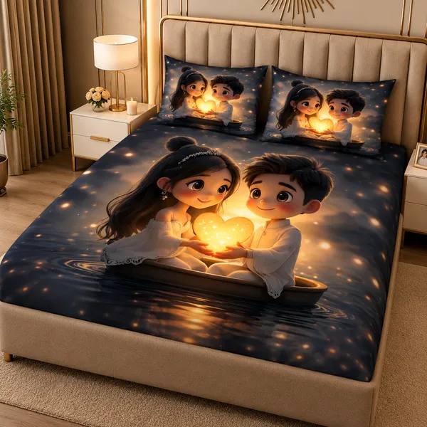 Romantic_Couple_Print_Bedsheet_Set_With_Pillow_Covers