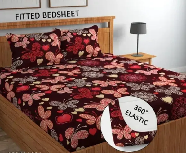 Maroon_Floral_Paisley_Print_Bedsheet