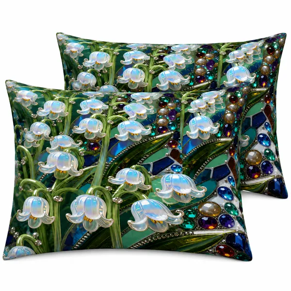 Green_Floral_Print_Bedsheet_Set