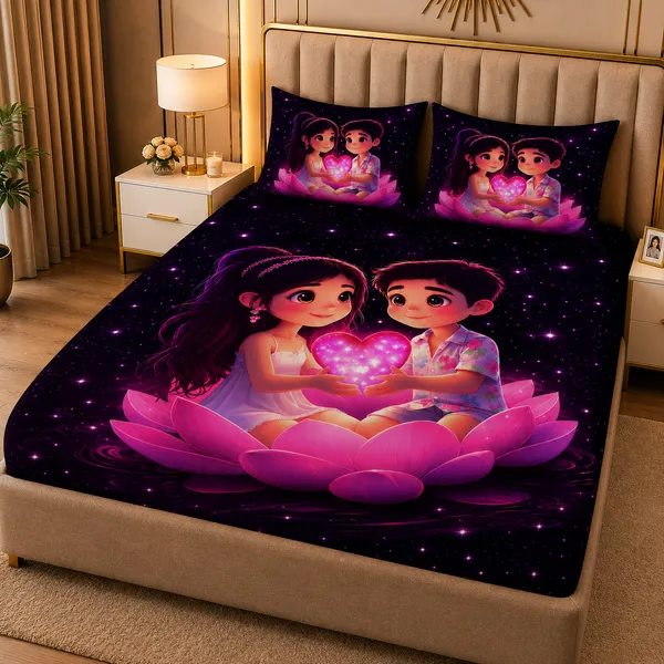 Romantic_Couple_Digital_Print_Bedsheet_Set