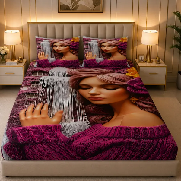 Fabric_Modern_Portrait_Print_Double_Bedsheet_Set