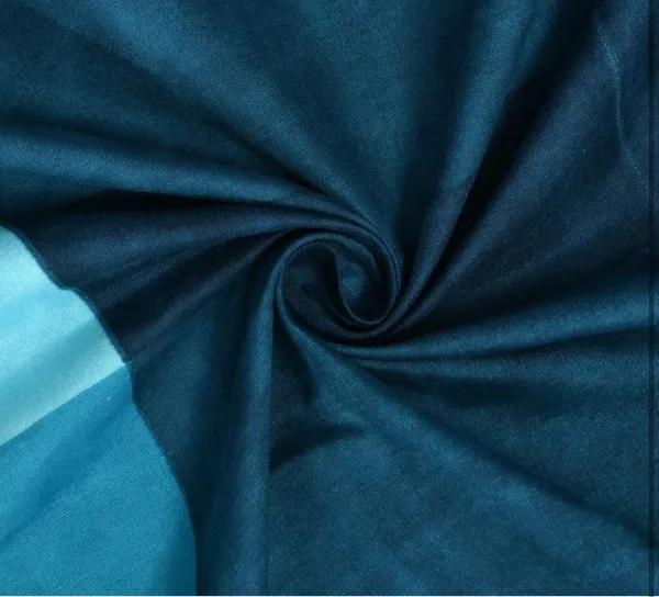 Blue_Fabric_Checkered_Bedsheet_Set_With_Pillow_Covers