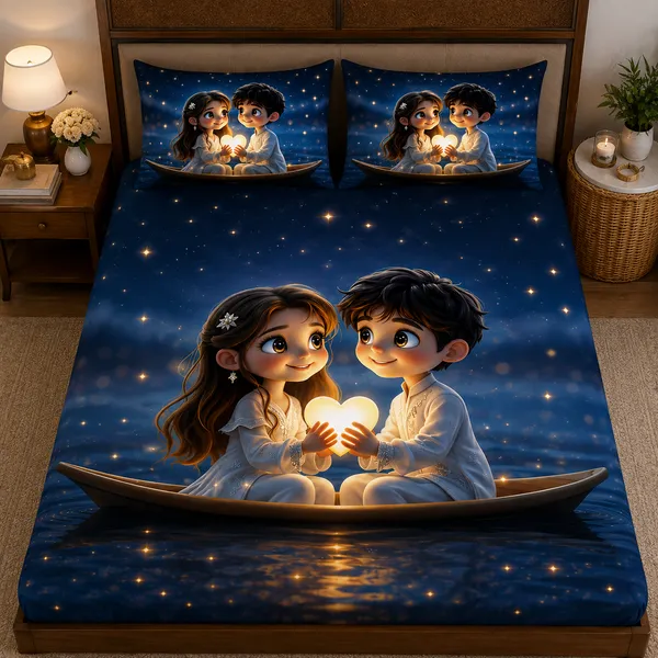 Romantic_Couple_Printed_Bedsheet_Set