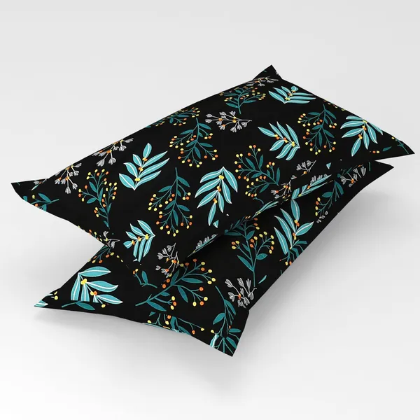 Black_Floral_Printed_Bedsheet