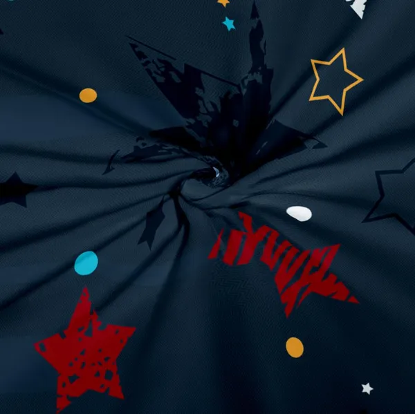 Navy_Printed_Star_Pattern_Bedsheet