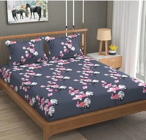 Floral_Print_All_Round_Elastic_Fitted_Bedsheet