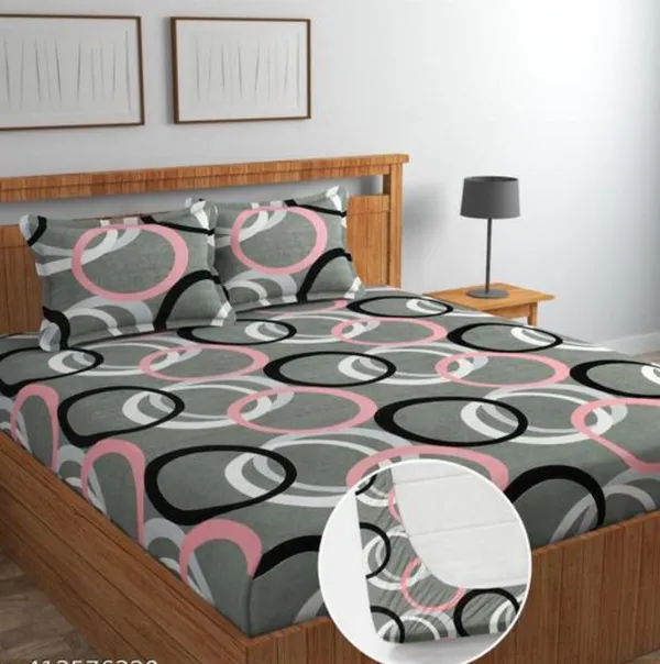 Grey_Abstract_Pattern_Double_Bedsheet_Set