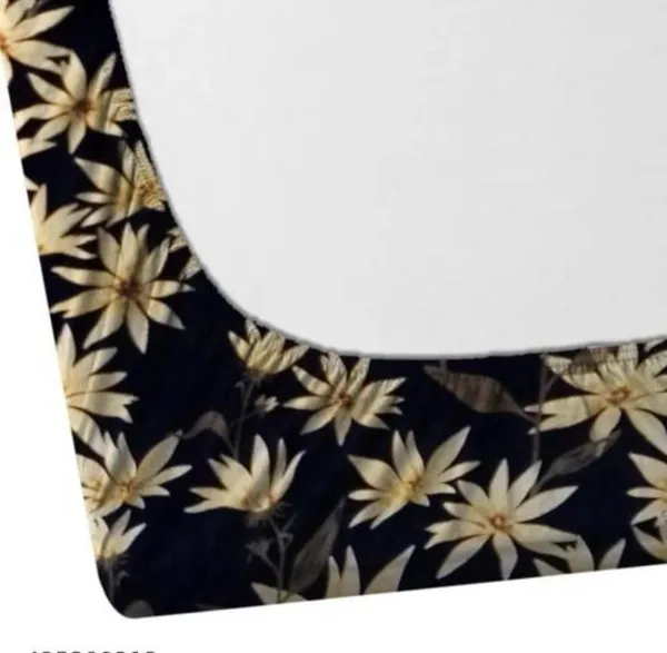 Black_Floral_Print_Double_Bedsheet