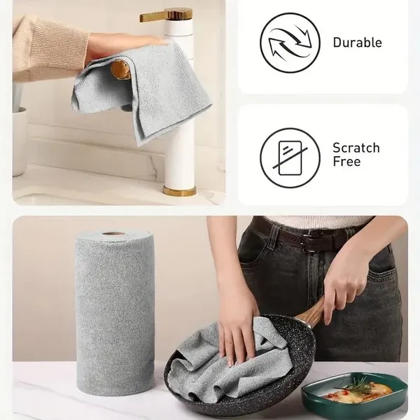 Homvora_Reusable_Microfiber_Cleaning_Cloth_Roll_Pack_Of_50_Sheets_Default_Title