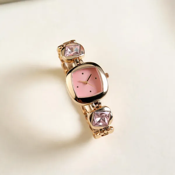 Gold_Pink_Stainless_Steel_Analog_Bracelet_Watch_For_Women