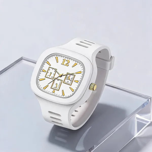 White_Rubber_Analog_Wrist_Watch_For_Men_-_Pack_of_2