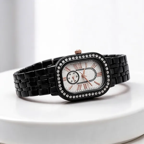 Black_Stainless_Steel_Analog_Bracelet_Watch_For_Women