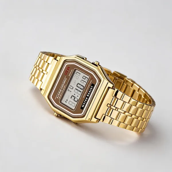 Gold_Stainless_Steel_Digital_Wrist_Watch_For_Men