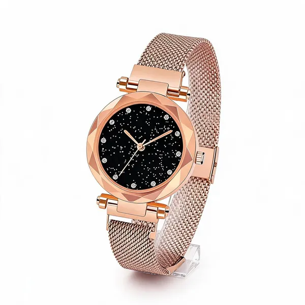 Rose_Gold_Stainless_Steel_Analog_Watch_And_Bracelet_Set_For_Women