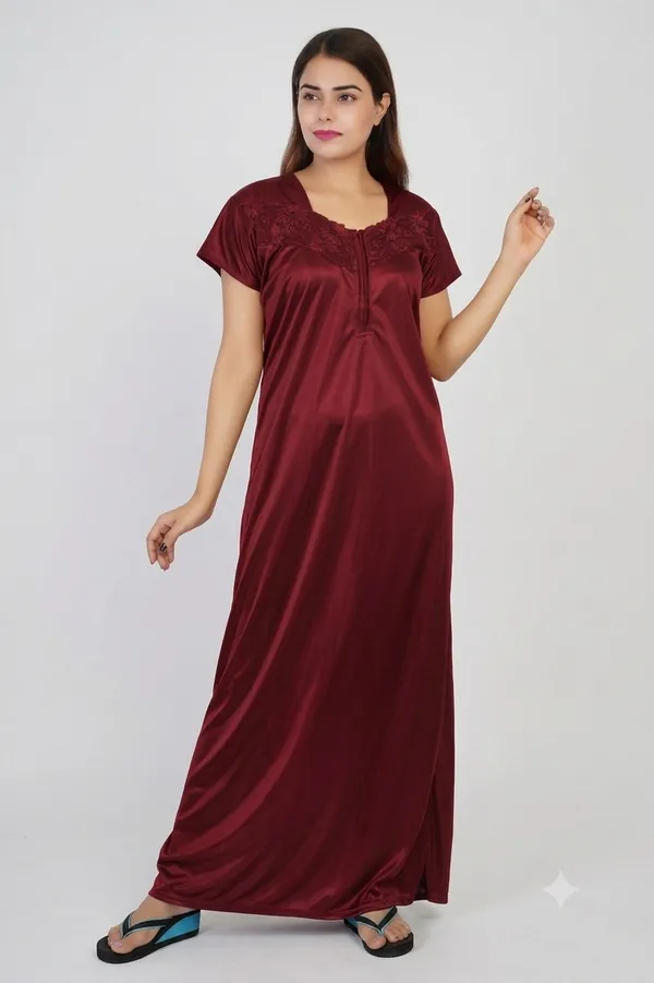 Maroon_Satin_Relaxed_Fit_Nightdress_for_Women