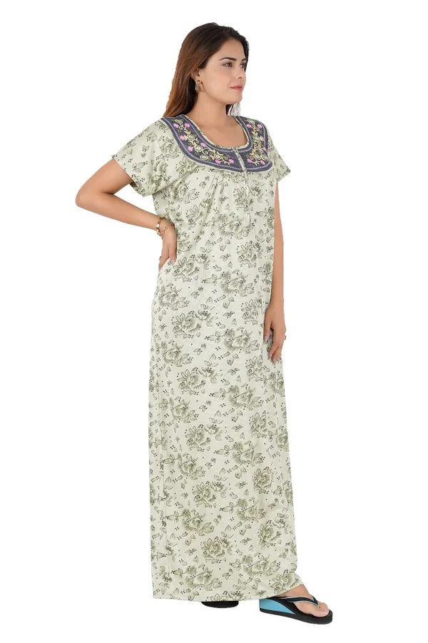 Green_Floral_Print_Relaxed_Fit_Nightdress_for_Women