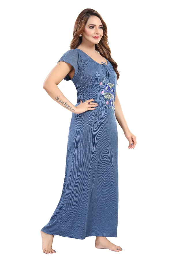 Blue_Floral_Long_Nightdress_for_Women