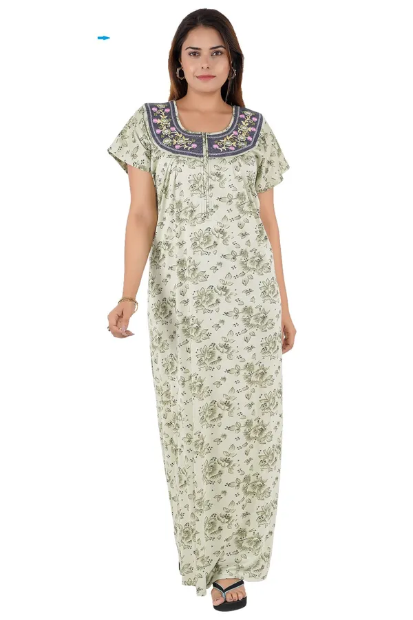Green_Floral_Print_Relaxed_Fit_Nightdress_for_Women