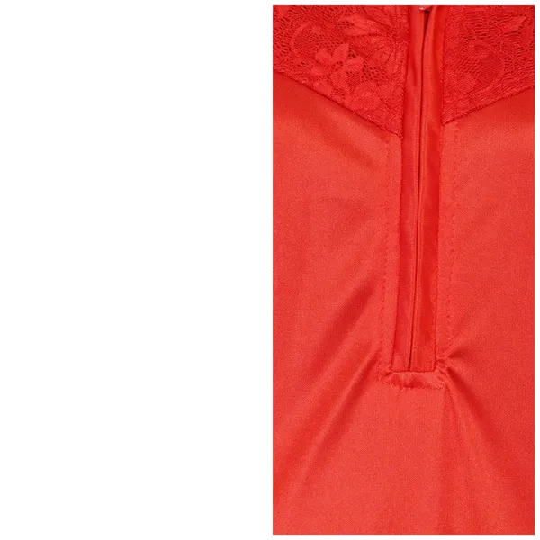 Red_Satin_Short_Sleeve_Nightdress_for_Women