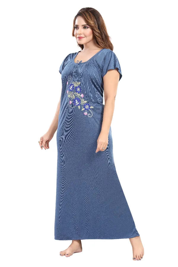 Blue_Floral_Long_Nightdress_for_Women