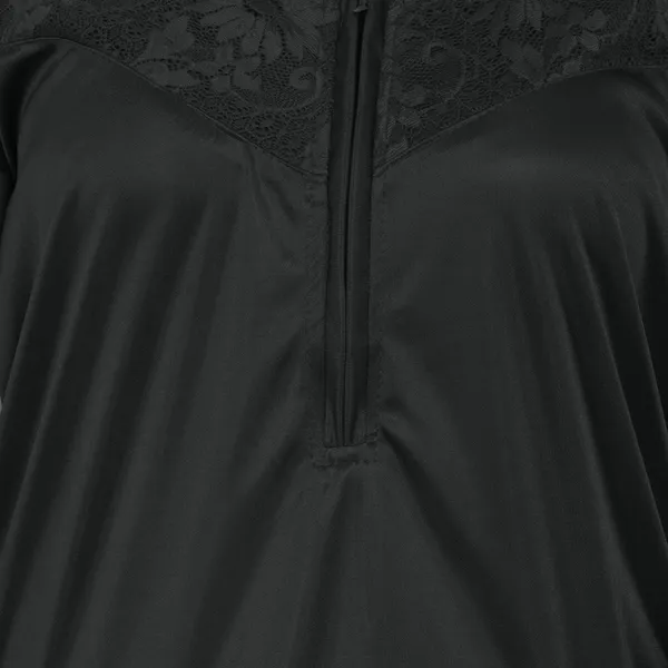 Black_Satin_Short_Sleeve_Nightdress_for_Women