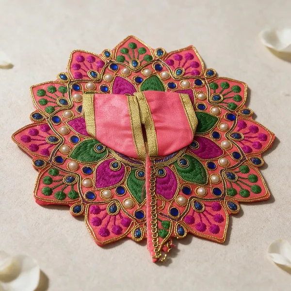 Pink_Fabric_Floral_Lotus_Embellished_Poshak