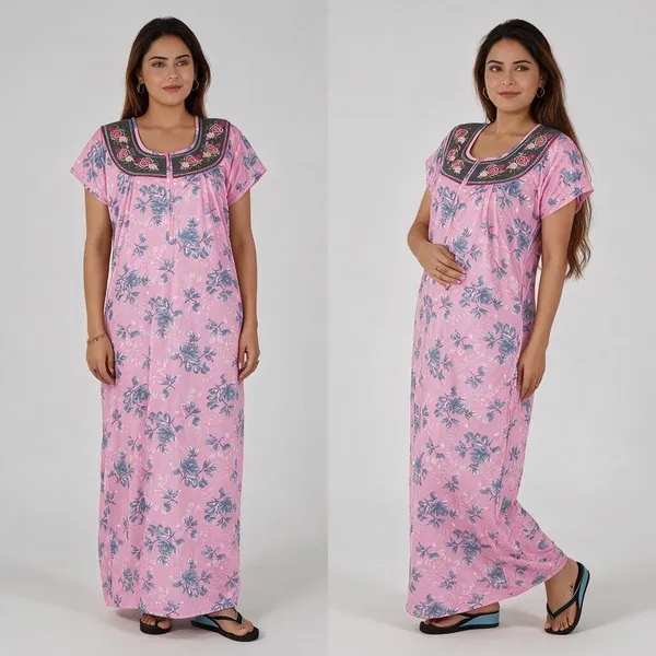 Pink_Hosiery_Floral_Print_Relaxed_Fit_Nighty_For_Women