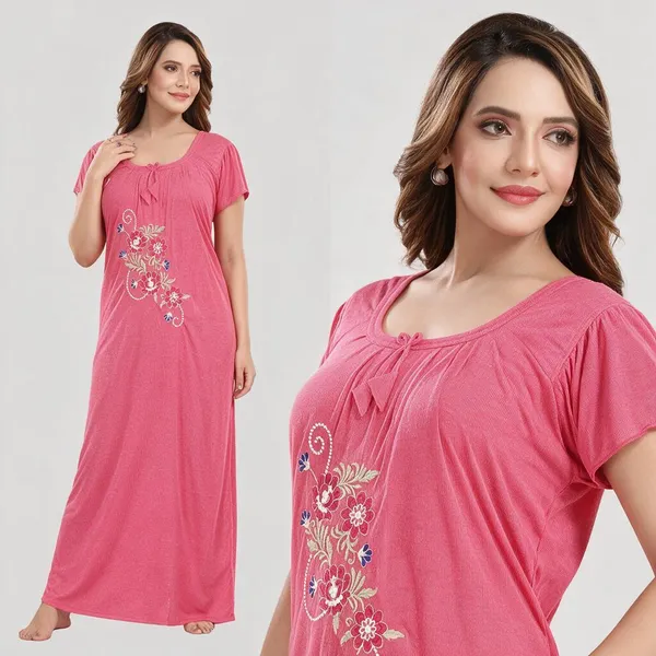 Pink_Hosiery_Floral_Embroidered_Relaxed_Fit_Nighty_For_Women