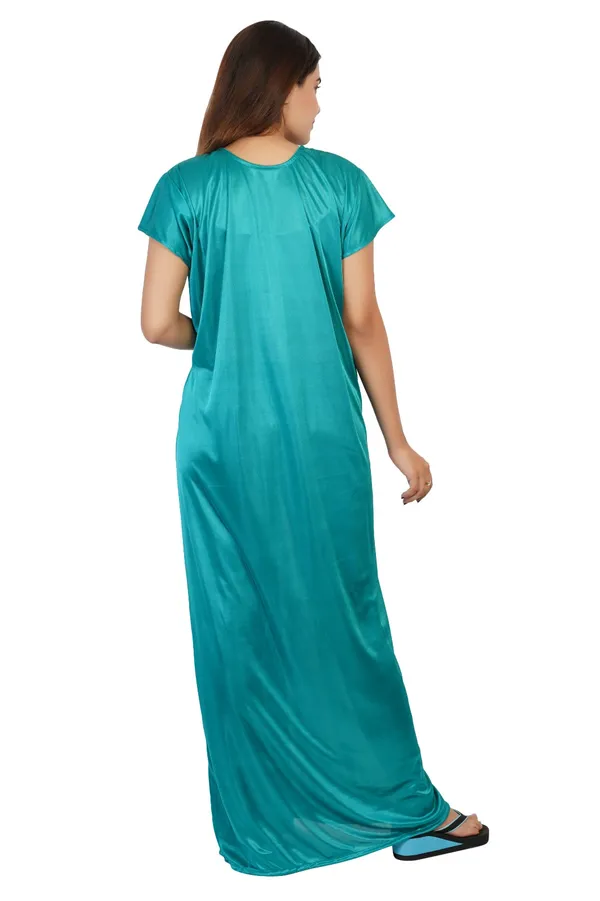 Teal_Satin_Lace_Yoke_Nightdress_for_Women