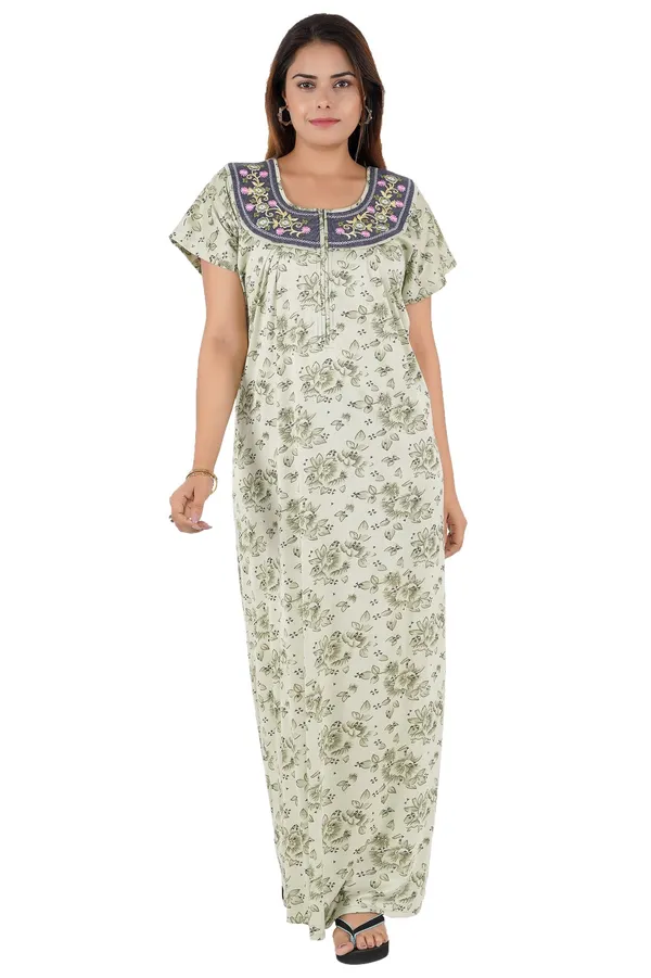 Green_Floral_Print_Relaxed_Fit_Nightdress_for_Women