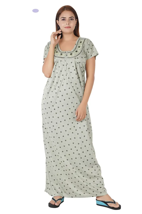 Grey_Printed_Relaxed_Fit_Nightdress_For_Women
