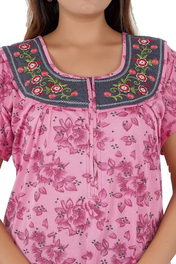 Pink_Floral_Print_Nightdress_for_Women