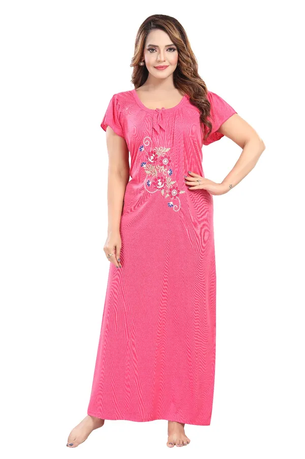 Pink_Embroidered_Long_Nightdress_for_Women