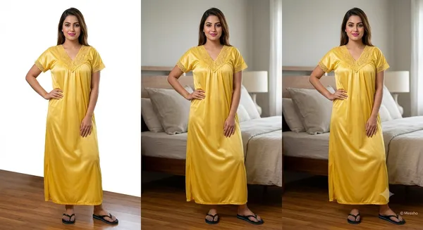 Yellow_Satin_Nightdress_for_Women