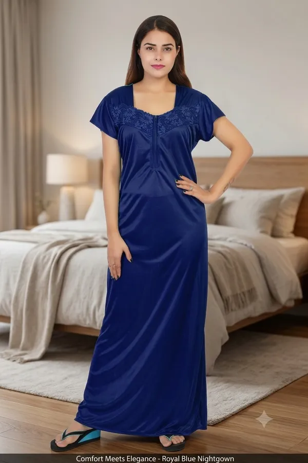 Blue_Satin_Maxi_Nightdress_for_Women