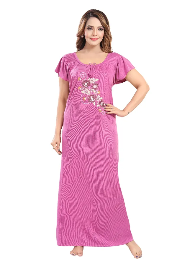 Pink_Short_Sleeve_Nightdress_for_Women